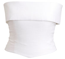 Load image into Gallery viewer, White Fold Over Corset